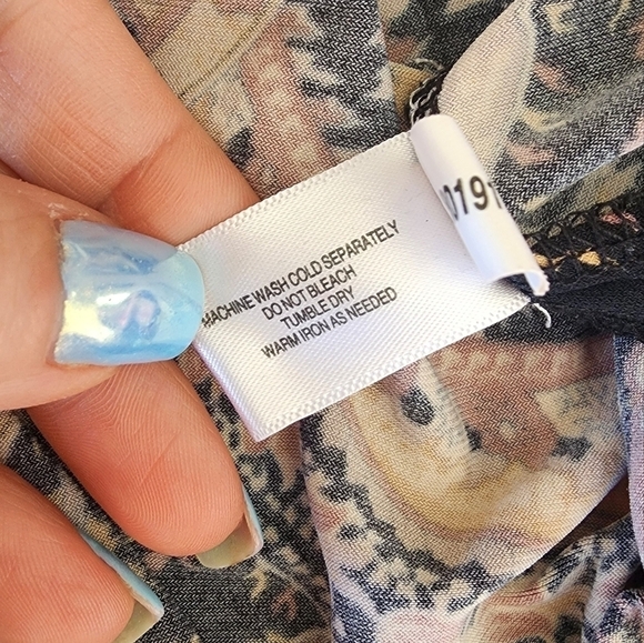 Boston Proper Paisley Black/Gold Maxi Dress Women's Size 6. - Picture 6 of 7